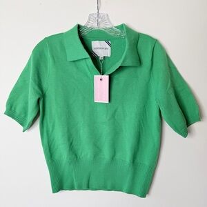 New! ADDISON BAY Preppy Kelly Green Ultra Soft Cozy Masters Sweater XS $138